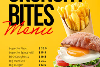 design a premium restaurant or cafe menu