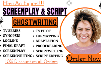 write movie script, screenplay, feature film script, tv series, script writing