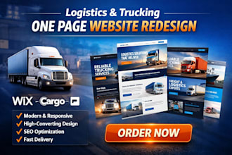 redesign logistics trucking wix cargo onepager readymag website design