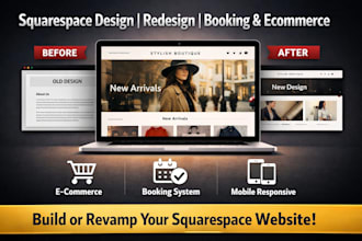 build squarespace website design squarespace website redesign booking website