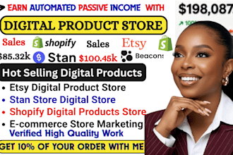 build high converting digital product store on shopify etsy stan store beacon ai