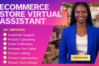 be your virtual assistant admin support store manager order manager