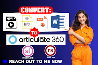 convert training manual to interactive articulate360, storyline, rise360, moodle