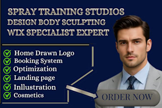design wix spray tranning studios wix body sculpting clinic website