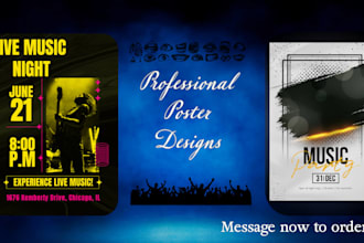 design professional event or business posters