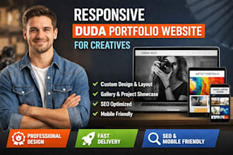 create a responsive duda portfolio website for creatives