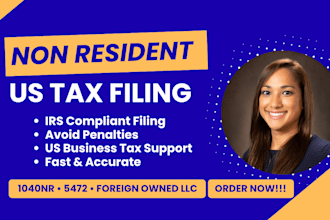 file US non resident tax return 1040nr 5472 llc irs filing, business tax return