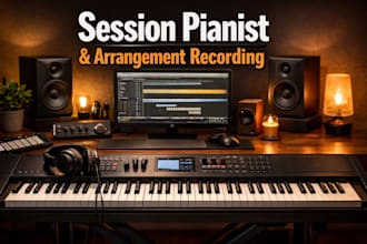 be your session pianist for arrangement recording and piano tracks