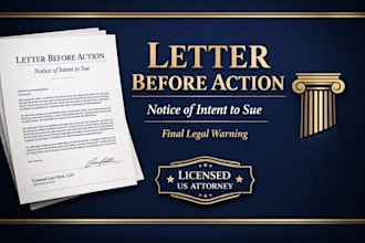 draft a formal letter before action or notice of intent to sue
