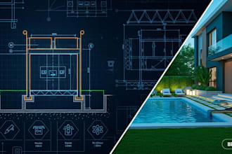 luxury pool design 3d rendering backyard pool patio landscape