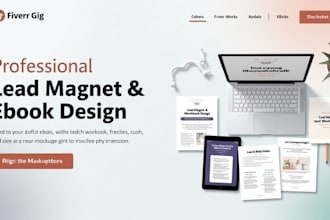 design professional lead magnet, ebook, workbook, freebie and canvas template