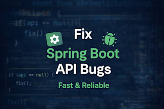 fix java spring boot API bugs and errors