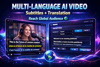 develop saas multi language ai video subtitle generator website, ai auto caption