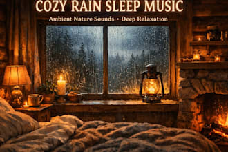 create cozy rain sleep music ambient nature sounds deep relaxation