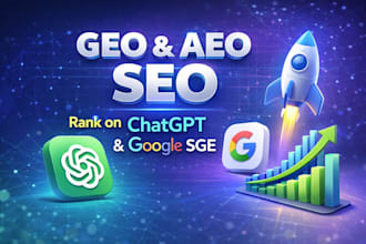 do monthly GEO, aeo, and ai SEO to rank your website on chatgpt and  google