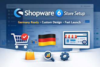 set up shopware 6 ecommerce store for germany with full design customization