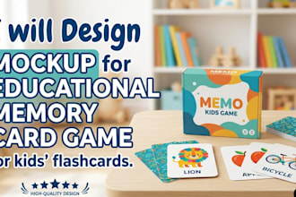 design educational card game card language learning flashcard for kids or adults
