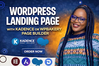 design a high converting wordpress landing page with kadence and wpbakery block