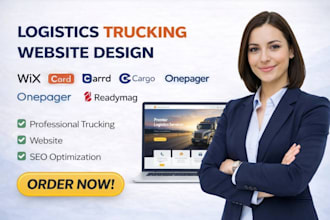 redesign logistics trucking wix carrd cargo on onepager readymag website design