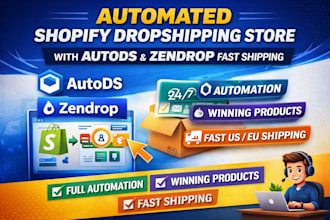 build shopify store or dropshipping ecommerce store