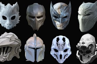 sculpt 3d mask 3d helmet cosplay mask wearable cosplay weapon prop armor 3dprint
