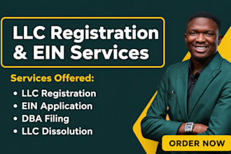 do dba registration and filing, llc registration, dissolve llc, ein application