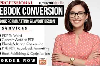 do ebook conversion, convert PDF to word for book publishing