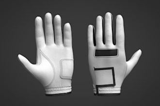 do 3d glove design, sports glove, 3d boxing glove, glove model
