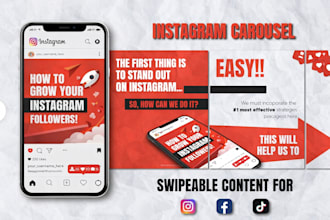 do instagram carousel posts and facebook ads designs