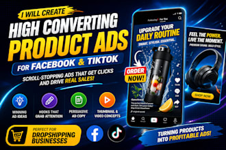 create high converting product ads for facebook and tiktok