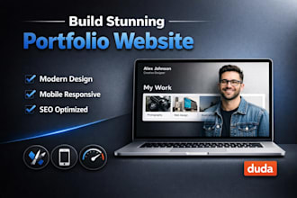 build a stunning portfolio website using duda builder