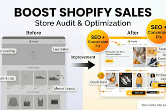 audit optimize shopify store for higher sales