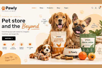 design pet shopify store pet supplies store pet accessories website