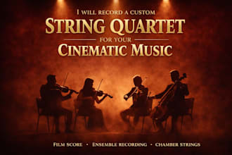 record custom cinematic strings and a full string quartet