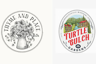 design home garden vegetable and plant nursery related logo