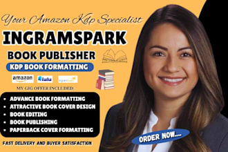 publish book on KDP, lulu, ingramspark, book formatting for ingramspark