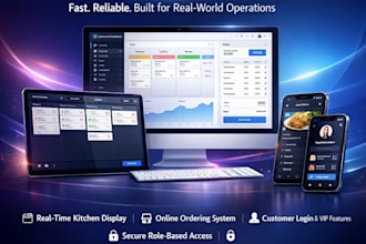 develop restaurant management system pos  kds online