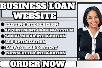 business loan website, loan website, finance website wordpress, lending website