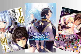 draw webtoon cover design graphic novel light novel comic book cover art