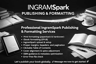 do ingramspark publishing, ingram formatting and amazon kindle publishing