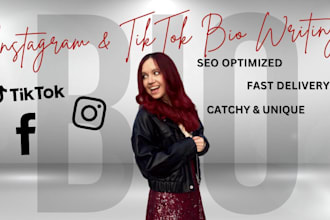 write an attractive instagram, facebook, tiktok bio