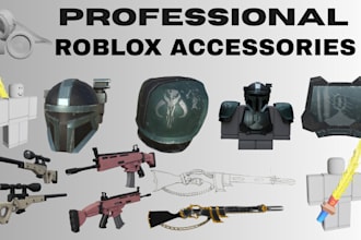 create high quality roblox 3d models, props and ugc  items for your roblox game