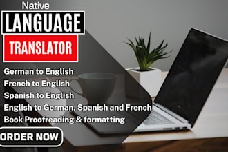translate french to english proofreading, spanish translation to portuguese