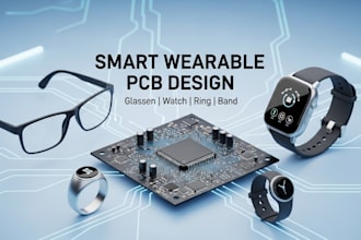 design professional pcb for smart wearable tech glasses watch ring band
