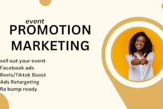 professional event setup, eventbrite marketing, and webinar promotion