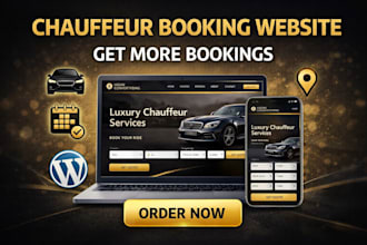 build chauffeur website taxi booking website limousine private hire website