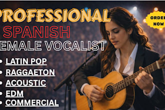 record professional female spanish vocals for latin pop, edm or reggaeton song