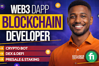 be blockchain developer for web3 dapp, pumpfun, cross chain bridge on evm solana