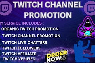 promote your twitch channel, boost twitch live viewers , live stream engagement