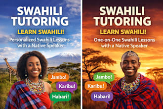 teach swahili to foreigners 1on1 from beginner to fluent